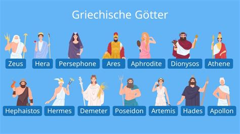 griechischer götter tabelle.